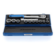 Gedore Steckschlüsselsatz, Set 13-teilig, 6-kant, 1/2 Zoll, 10-24mm, Werkzeug, Nüsse Knarre, für KFZ, 19 KMU 20-2