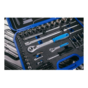 Gedore Steckschlüsselsatz, Set 69-teilig, 1/4 + 1/2 Zoll, Werkzeug, Nüsse Knarre Bits, für KFZ, 19 BMC 20, Blau-2