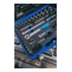 Gedore Steckschlüsselsatz, Set 69-teilig, 1/4 + 1/2 Zoll, Werkzeug, Nüsse Knarre Bits, für KFZ, 19 BMC 20, Blau