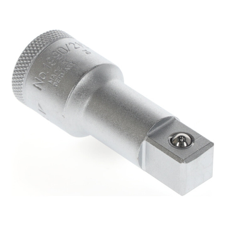 Gedore Steckschlüsselverlängerung, 1/2'' 12,5 mm 4-kant Antrieb, 63 mm lang, Adapter, Werkzeug, 1990-2.1/2, Stahl verchromt