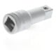 Gedore Steckschlüsselverlängerung, 1/2'' 12,5 mm 4-kant Antrieb, 63 mm lang, Adapter, Werkzeug, 1990-2.1/2, Stahl verchromt