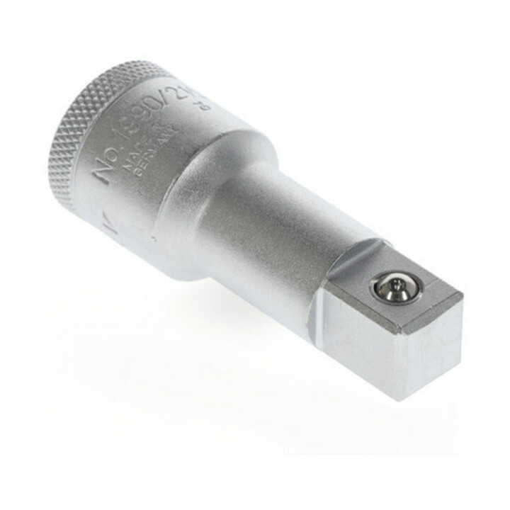 Gedore Steckschlüsselverlängerung, 1/2'' 12,5 mm 4-kant Antrieb, 63 mm lang, Adapter, Werkzeug, 1990-2.1/2, Stahl verchromt