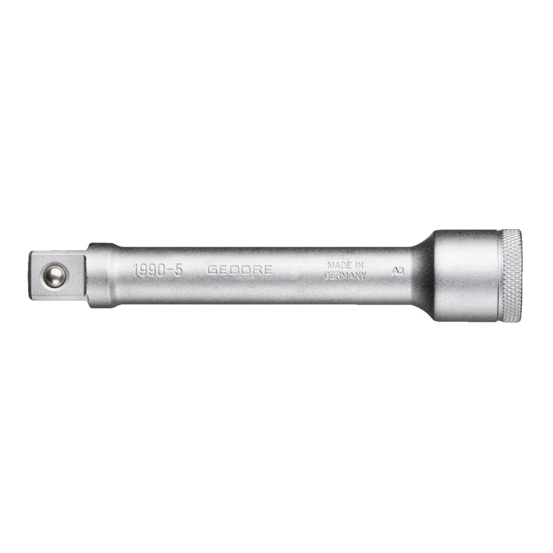Gedore Steckschlüsselverlängerung, 1/2'' 12,5 mm 4-kant Antrieb, 76 mm lang, Adapter, Werkzeug, 1990-3, Stahl verchromt