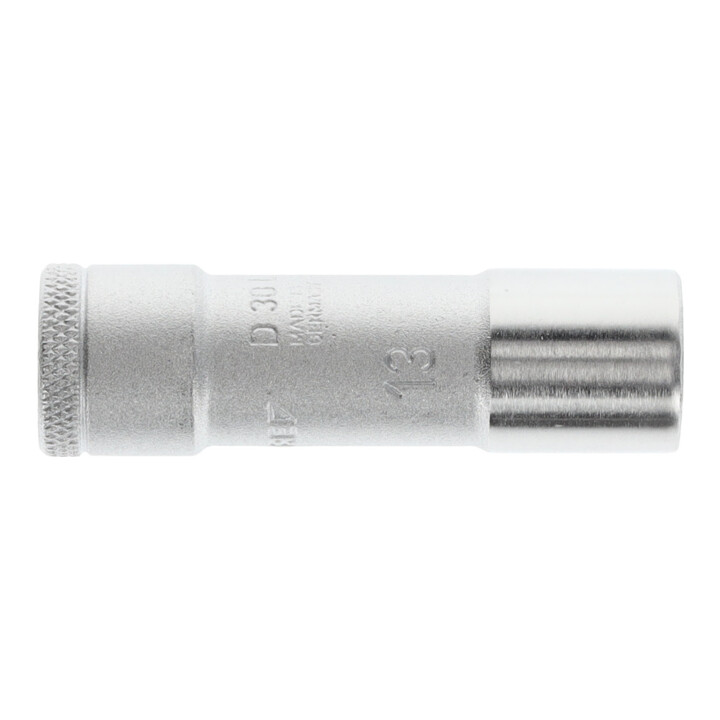 Gedore Steeksleutel inzet lang, dop, 3/8'' 10 mm aandrijving, 12-kant, 13 mm breedte, D 30 L 13, chroomstaal