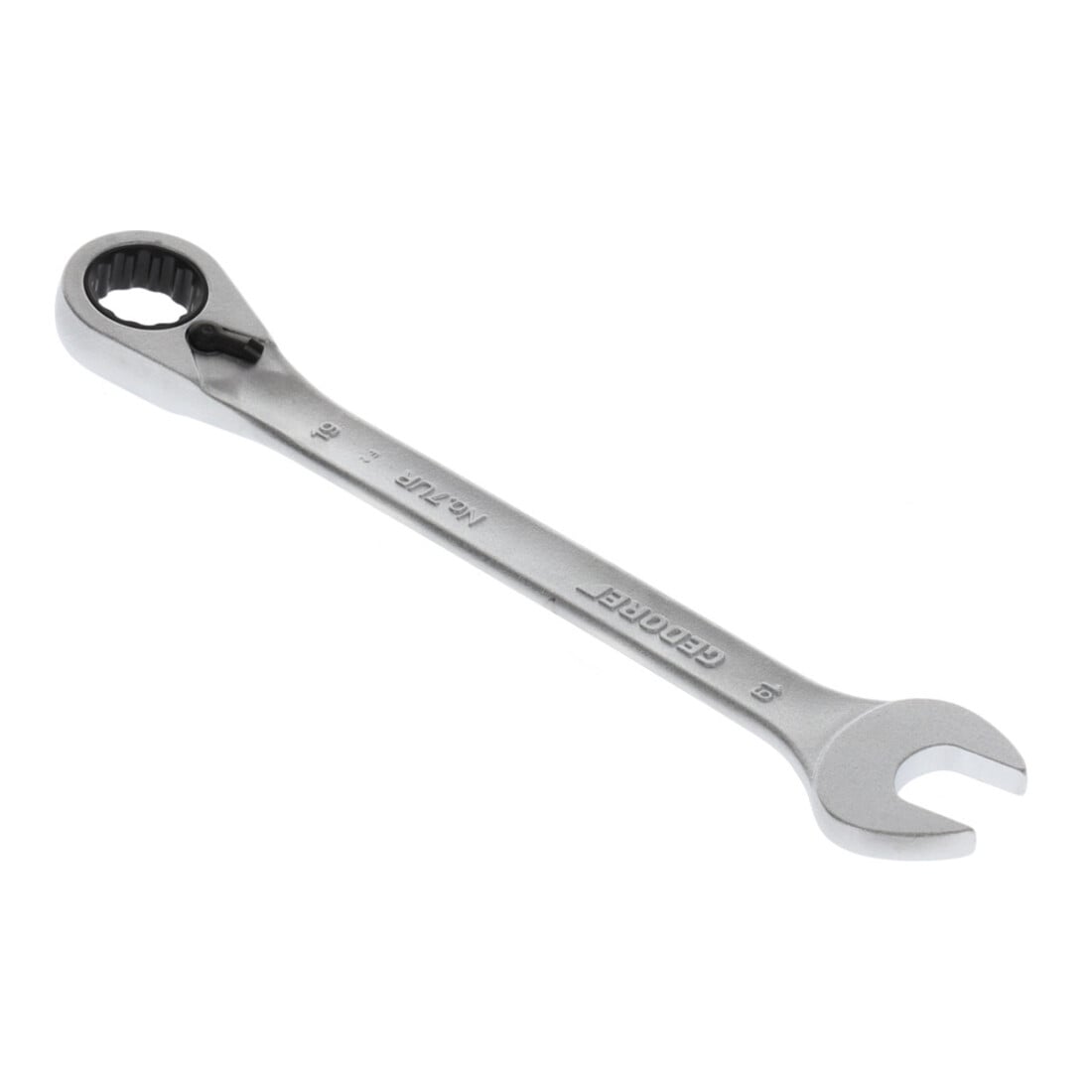 Gedore steeksleutel met ringratel, omkeerbaar, SW 19 mm, haaks, 12-kant, UD profiel, sleutel, 7 UR 19