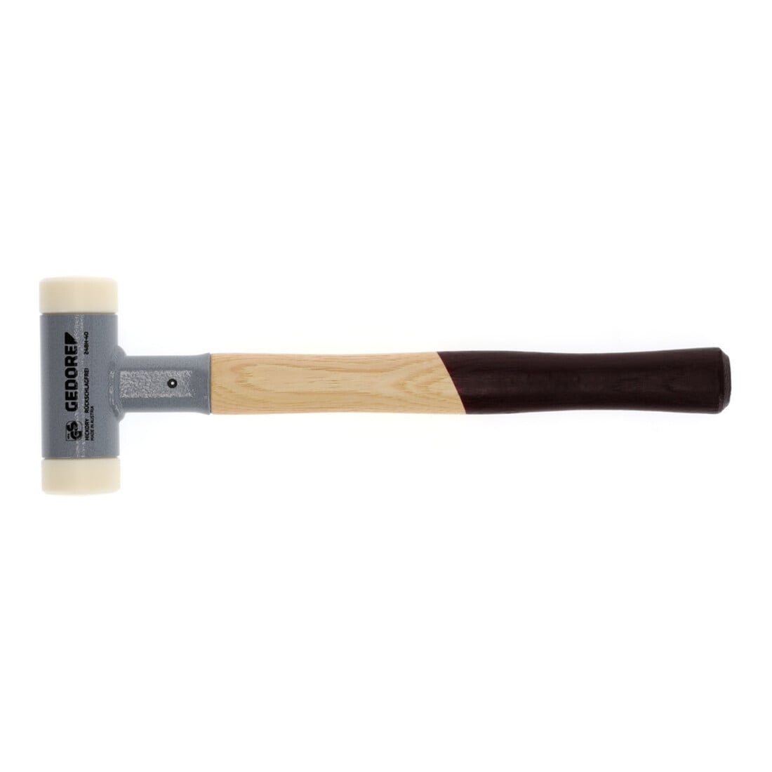 Gedore terugslagvrije hamer met zacht slagvlak, diameter 40 mm, hickory handvat