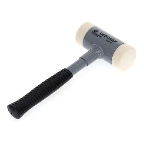 Gedore terugslagvrije hamer met zacht slagvlak, diameter 60 mm, stalen buisvormige steel