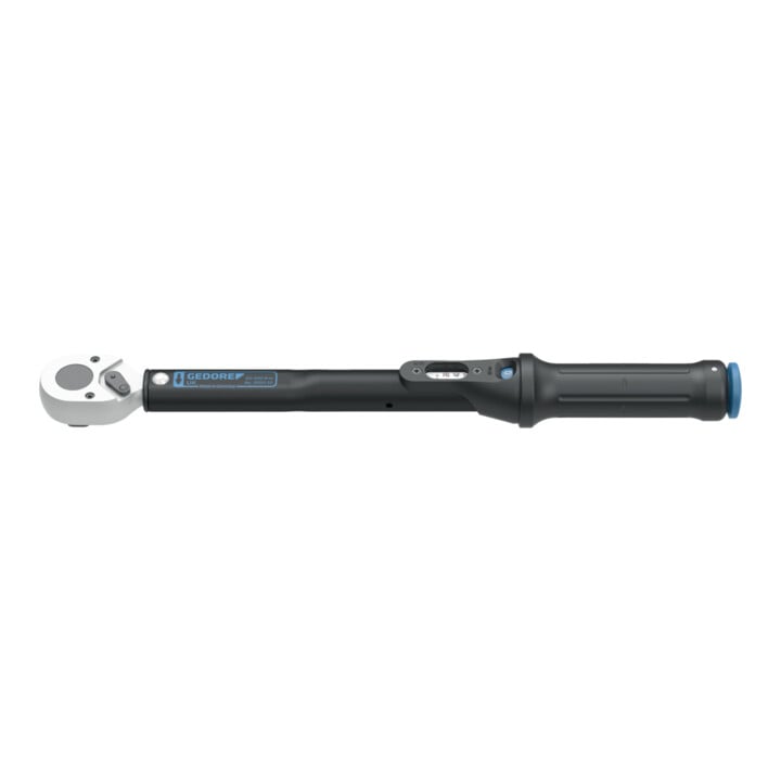 Gedore Torcoflex Drehmomentschlüssel, 1/2 Zoll, 20-100 Nm, Mit Hebel-Umschaltknarre, Stahlrohr, Schwarz/Blau