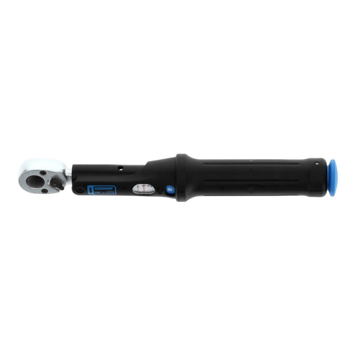 Gedore Torcoflex Drehmomentschlüssel, 1/4 Zoll, 1-5 Nm, Mit Hebel-Umschaltknarre, Stahlrohr, Schwarz/Blau