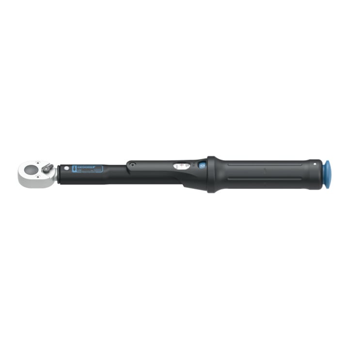 Gedore Torcoflex Drehmomentschlüssel, 1/4 Zoll, 5-25 Nm, Mit Hebel-Umschaltknarre, Stahlrohr, Schwarz/Blau