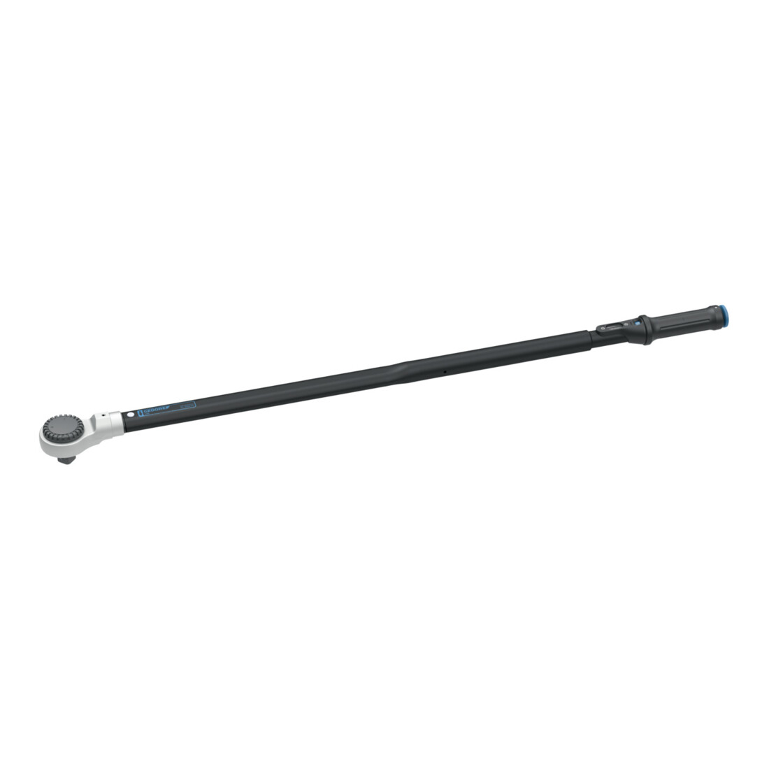 Gedore Torcoflex Drehmomentschlüssel, 3/4 Zoll, 110-550 Nm, Pilzkopf-Umsteckvierkant mit Kugelsicherung, Stahlrohr, Schwarz/Blau
