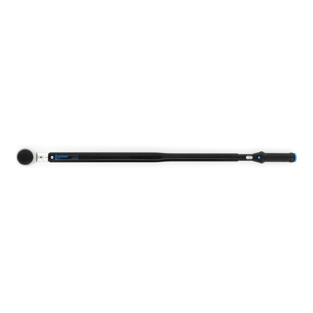 Gedore Torcoflex Drehmomentschlüssel, 3/4 Zoll, 110-550 Nm, Pilzkopf-Umsteckvierkant mit Kugelsicherung, Stahlrohr, Schwarz/Blau