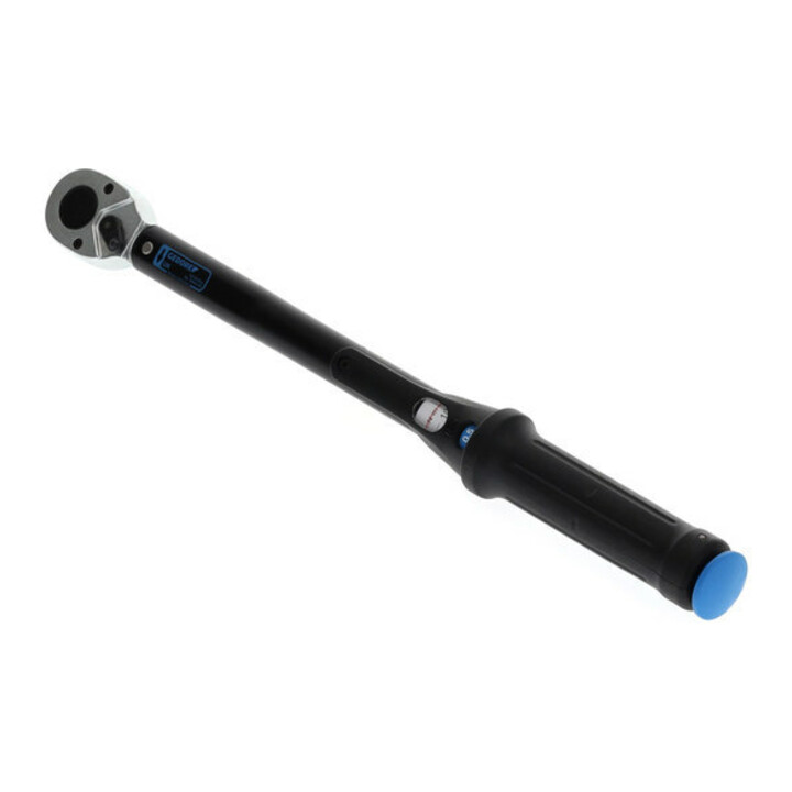 Gedore Torcoflex Drehmomentschlüssel, 3/8 Zoll, 10-50 Nm, Mit Hebel-Umschaltknarre, Stahlrohr, Schwarz/Blau