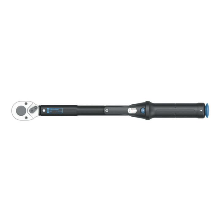 Gedore Torcoflex Drehmomentschlüssel, 3/8 Zoll, 10-50 Nm, Mit Hebel-Umschaltknarre, Stahlrohr, Schwarz/Blau