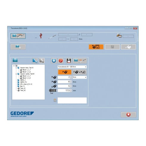 Gedore Torcotronic III elektronische momentsleutel, 70-350 Nm