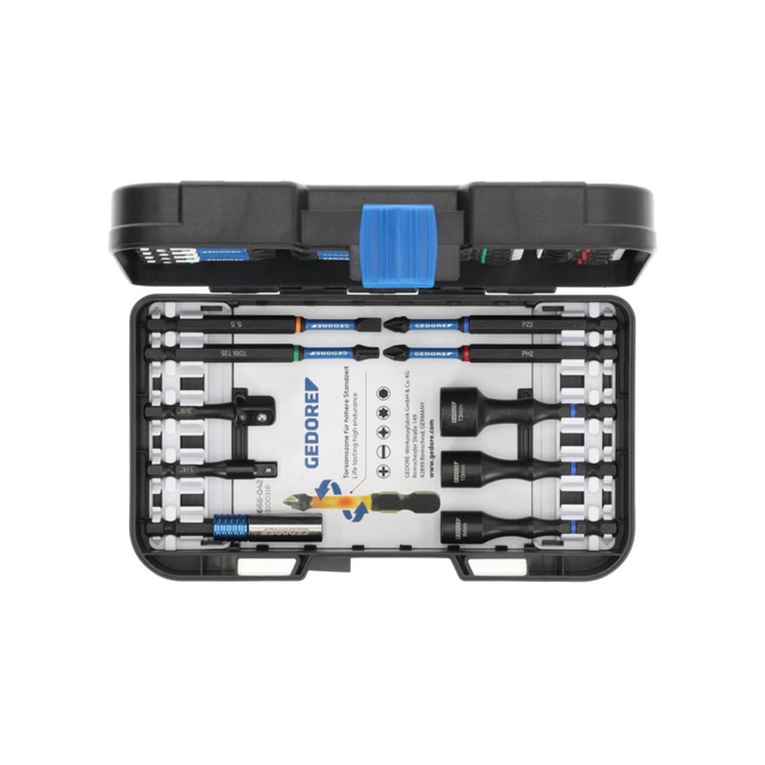 Gedore torsie bit set 42-delig