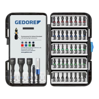 Gedore Torsiebitsset 45-dlg. kunststof doos