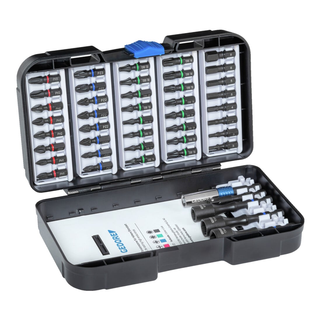 Gedore Torsions-Bit-Set 45-teilig Kunststoffbox