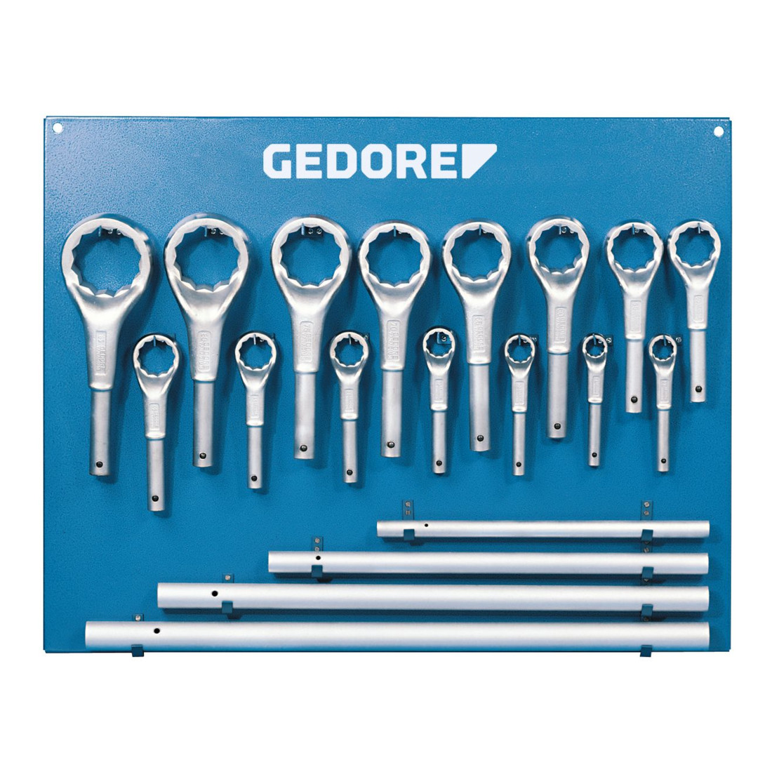 Gedore trekringsleutelset 19 delig 24-85 mm