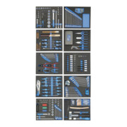 Gedore TS-308 Werkzeugsortiment in Check-Tool-Modulen, 308-teilig