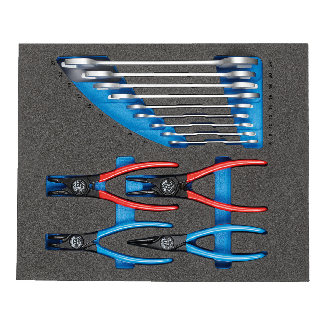 Gedore TS CT2-6-8000 Werkzeugsortiment in 2/4 Check-Tool-Modul