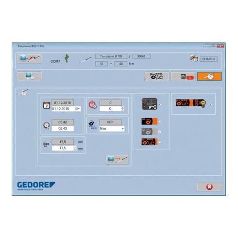 Gedore TT3KH 350 Elektr. Drehmomentschlüssel TorcoTronic III 1/2" SE 14x18 Highline