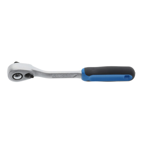 Gedore Umschakelratel, voor 1/2 inch, 12,5 mm aandrijving, gebogen steel, 6° terugslaghoek, 2K-handgreep, 1993 U-20 G
