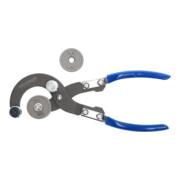 Gedore Universal-Rohrbiegezange inkl. 2 Biegeformen, Rohrdurchmesser 4,75 - 10 mm, Glanzvernickelter Stahl/Kunststoff, Silber/Blau-4