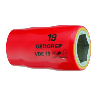 Gedore VDE 19 24 VDE-Steckschlüsseleinsatz 1/2" 6-kant 24 mm
