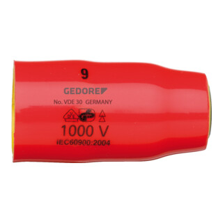 Gedore VDE-dopsleutel inzetstuk 3/8 inch 6-kant