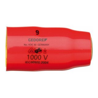 Gedore VDE-dopsleutel inzetstuk 3/8 inch 6-kant