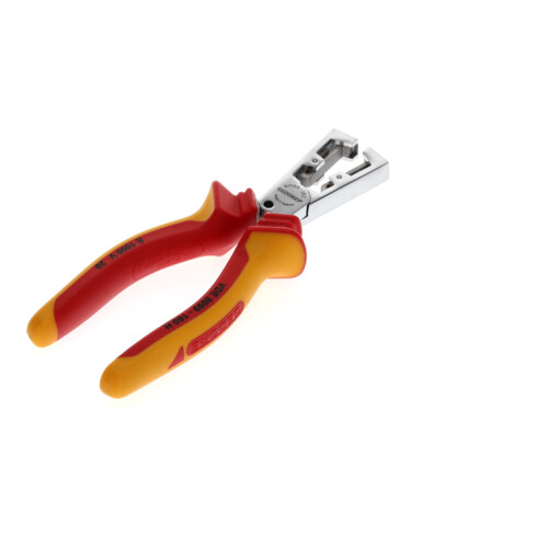 Gedore VDE Abisolierzange, einstellbar für Drähte von 0,5 bis 5,0 mm², ölgehärteter Sondervergütungsstahl, VDE 8099-160 H