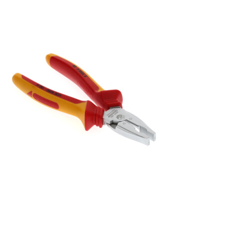 Gedore VDE Kraft-Kombizange zum Schneiden/Halten/Drehen, Elektronik, isoliert, Länge 180 mm, VDE 8250-180 H