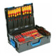 Gedore VDE-Werkzeugkoffer HYBRID, Set 53-tlg, gefüllt, Werkzeug für Elektriker, Kunststoffkoffer, VDE-isoliert, 1100-1094-5