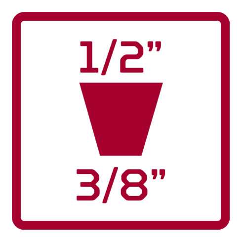 Gedore Verlengstuk 3/8" x 1/2" vierkant 44 mm R57300008