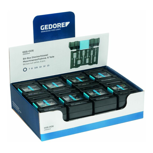 Gedore VS 666-006 Display mit 16x Bit-Box Steckschlüssel