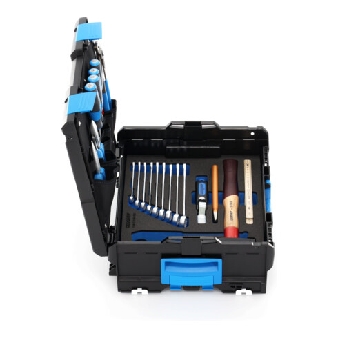 Gedore Werkzeugkoffer L-BOXX 136, Set 23-teilig, gefüllt, Werkzeug für Auszubildende, im Kunststoffkoffer, 1100-BASIC