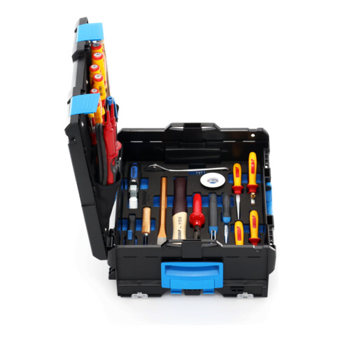 Gedore Werkzeugkoffer L-BOXX 136, Set 36-teilig, gefüllt, Werkzeug für Elektriker, im Kunststoffkoffer, 1100-02