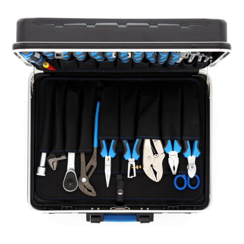 Gedore Werkzeugsortiment, Set 100-teilig, gefüllt, Profi, Werkzeug, für KFZ-Industrie, im Kunststoff-Koffer, 1041-002