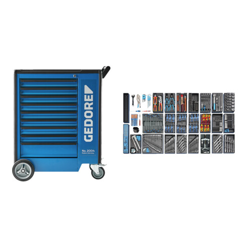 Gedore Werkzeugwagen 1500 ES-03 2004 mit 325-tlg Werkzeugsortiment