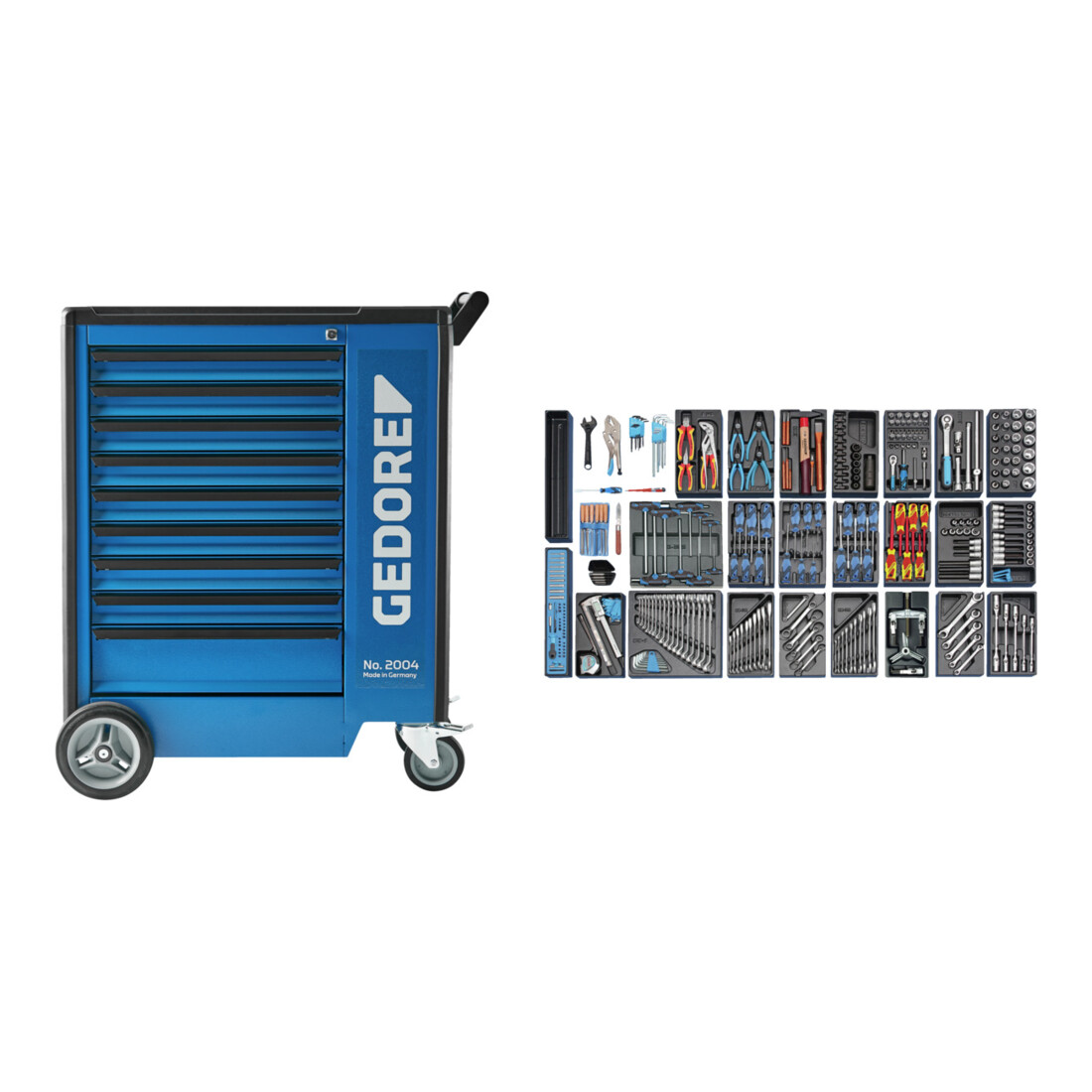 Gedore Werkzeugwagen 1500 ES-03 2004 mit 325-tlg Werkzeugsortiment
