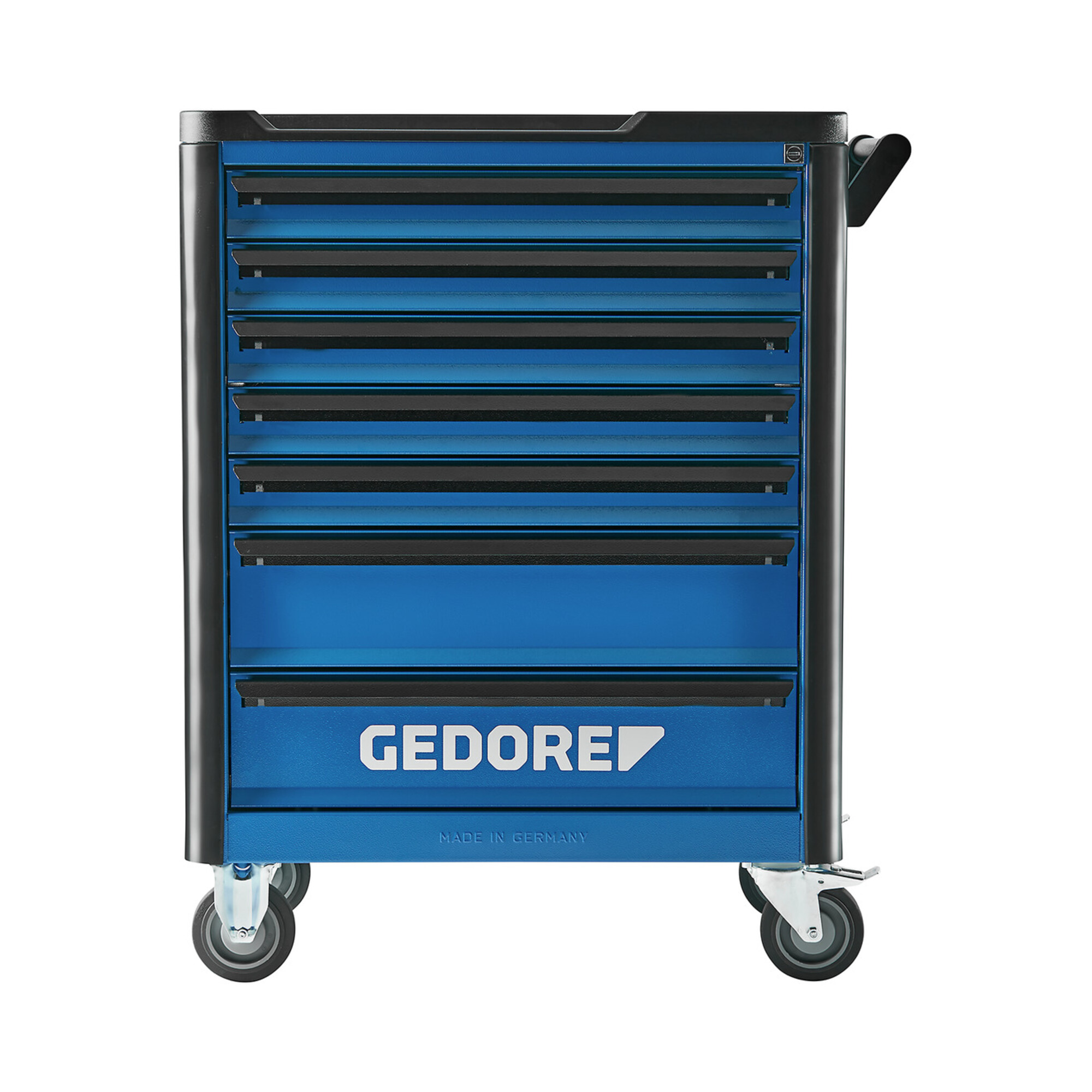 Gedore Werkzeugwagen workster highline aus Stahlblech mit Zentralverriegelung und Rollen für die Aufbewahrung und den Transport von Werkzeugen, Farbe: