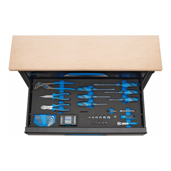 Gedore WorkMo B3 avec assortiment d'outils, 110 pcs