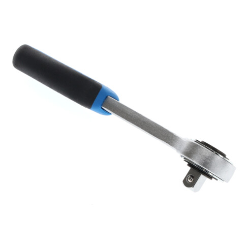 Gedore Zahnradknarre, für 1/4 Zoll, 6,3 mm Antrieb, 18° Rückschwenkwinkel, mit Durchsteckvierkant, 2K-Griff, 2093 Z-94