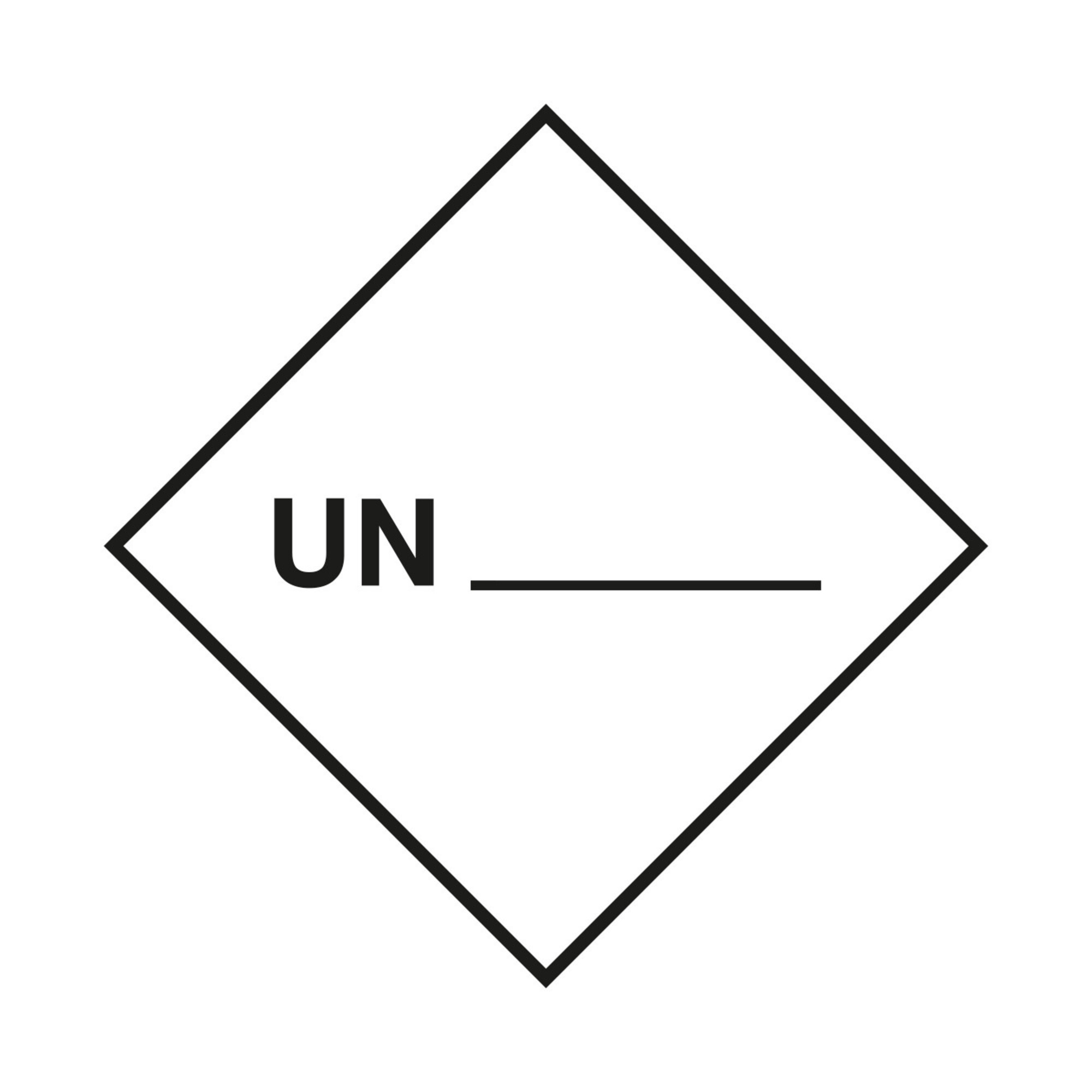 Gefahrgutkennzeichen UN zur Selbstbeschriftung, Typ: 04300 ; Industrial Quality Supplies