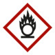 Gefahrstoffsymbol Flammeüber Kreis, Typ: 03015-1