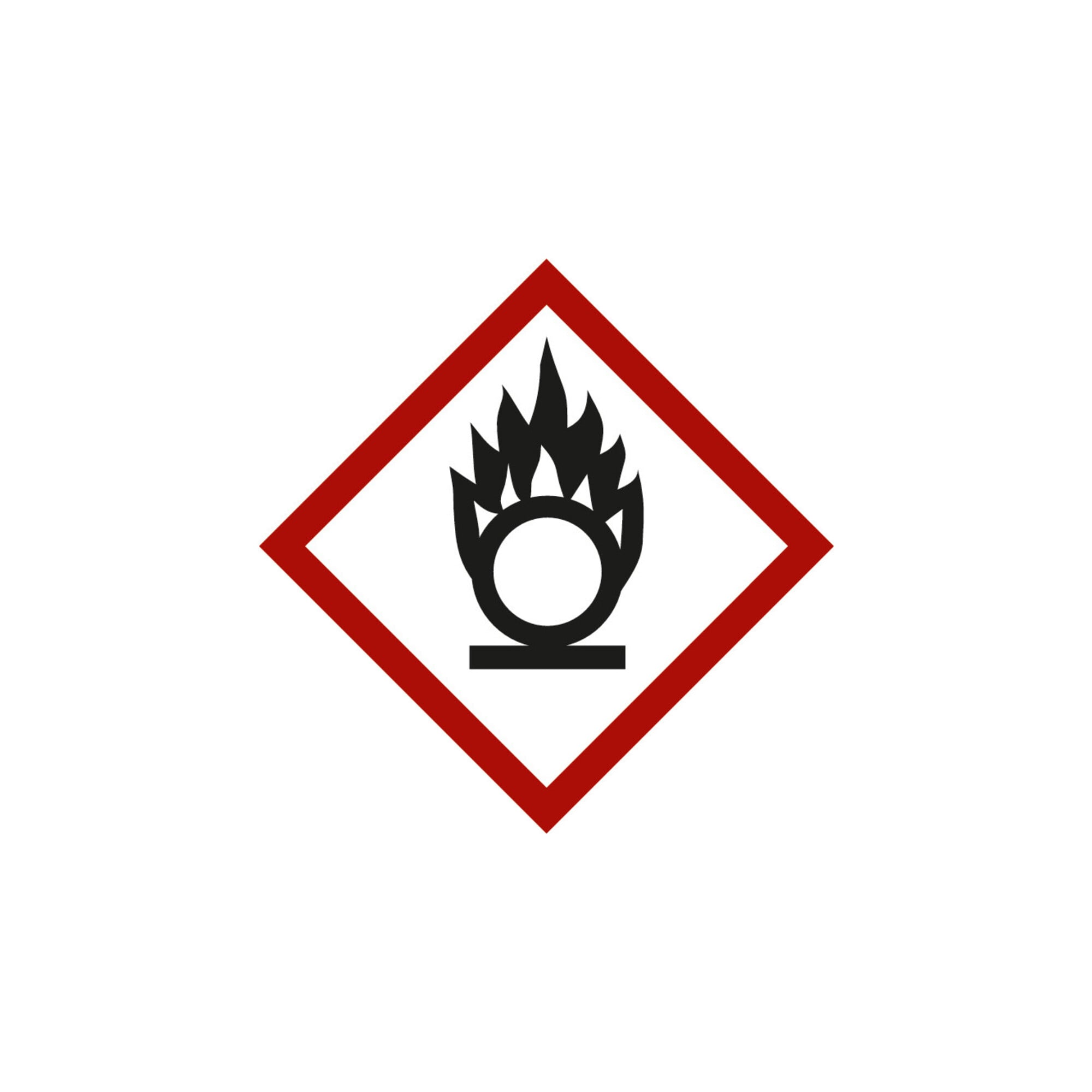 Gefahrstoffsymbol Flammeüber Kreis, Typ: 03021 ; Industrial Quality Supplies