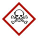 Gefahrstoffsymbol Totenkopf mit gekreuzten Knochen, Typ: 03015-1