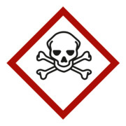 Gefahrstoffsymbol Totenkopf mit gekreuzten Knochen, Typ: 03015