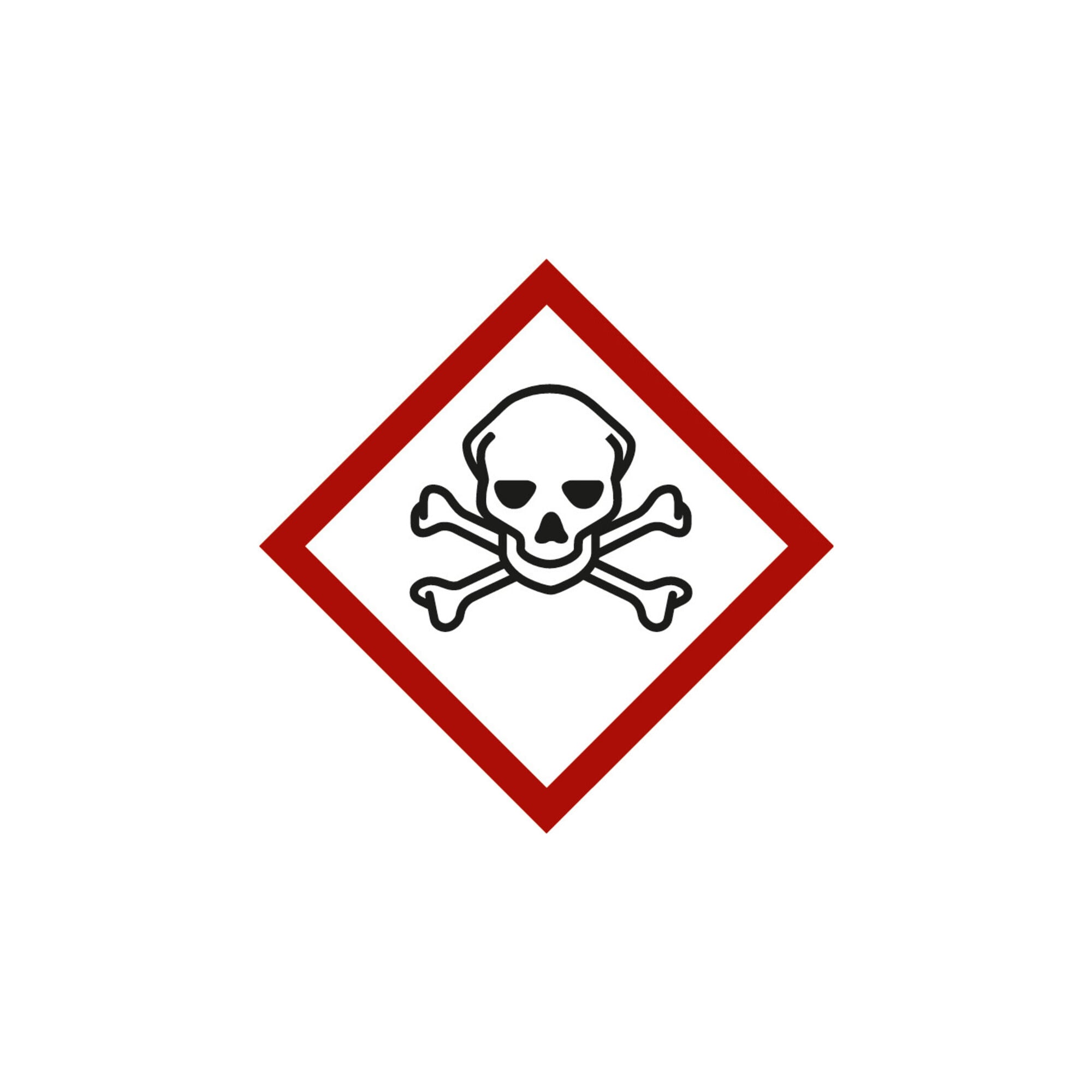 Gefahrstoffsymbol Totenkopf mit gekreuzten Knochen, Typ: 03021 ; Industrial Quality Supplies